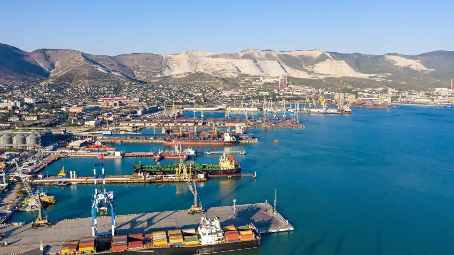 Novorossiysk port panorama — Black Sea Russia