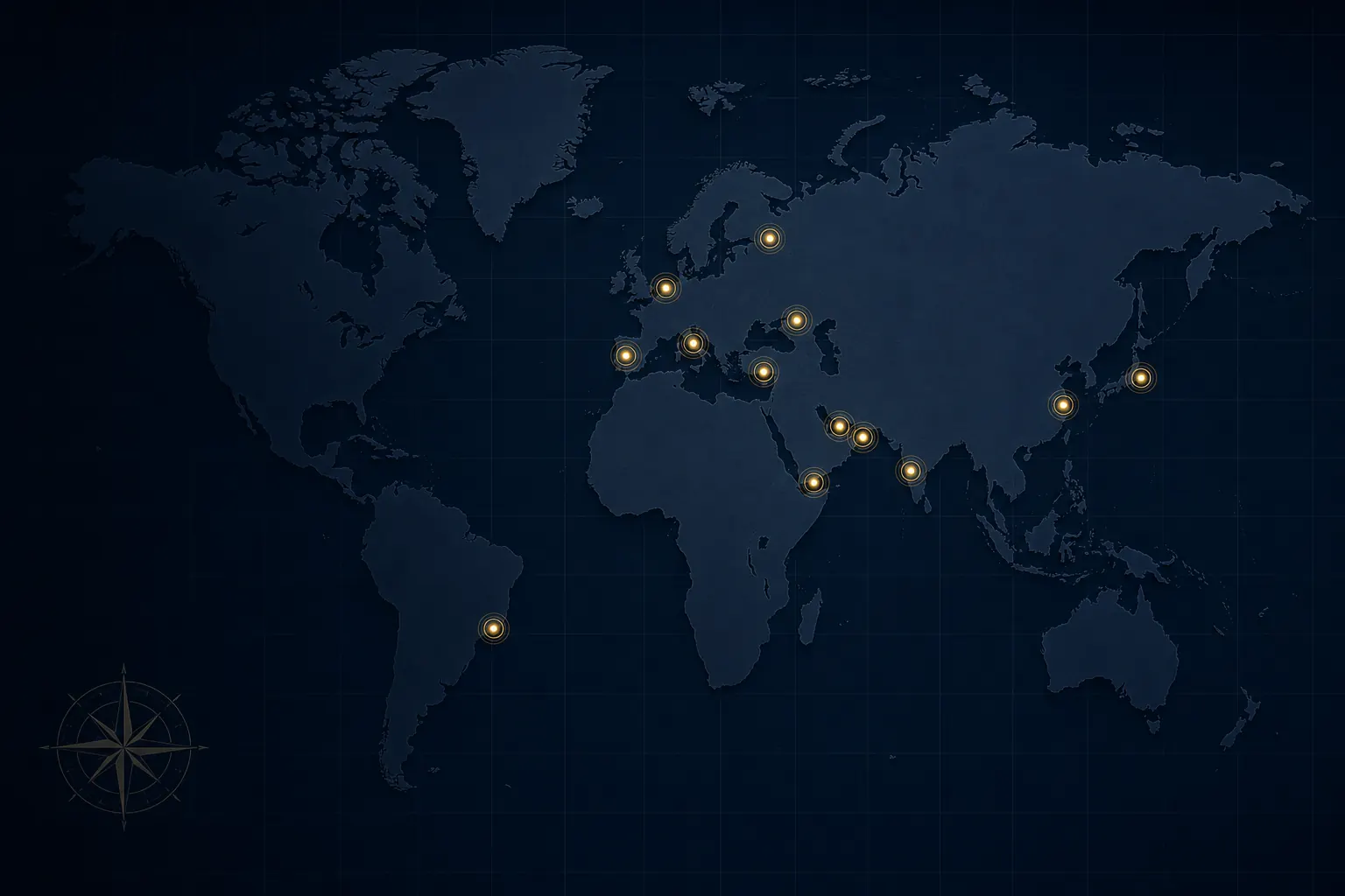 World map of global petroleum trade routes